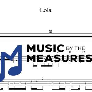 Bass Guitar Tablature for "Lola" by The Kinks