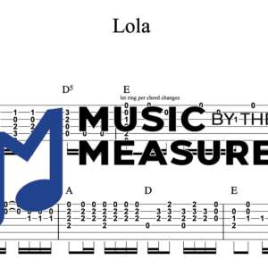 Lead Guitar Tablature for "Lola" by The Kinks