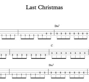 Bass Guitar Tablature for "Last Christmas" by Taylor Swift