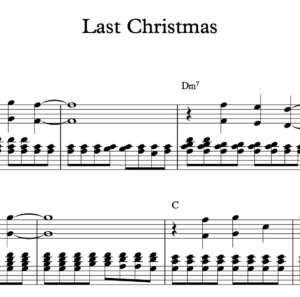 Keyboard Sheet Music for "Last Christmas" by Taylor Swift