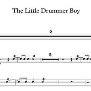 Drum Sheet Music for "The Little Drummer Boy" by Bing Crosby