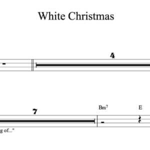 Bass Guitar Tablature for "White Christmas" by Taylor Swift