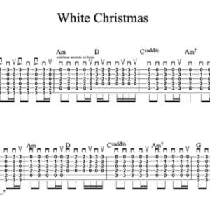 Strum Guitar Tablature for "White Christmas" by Taylor Swift