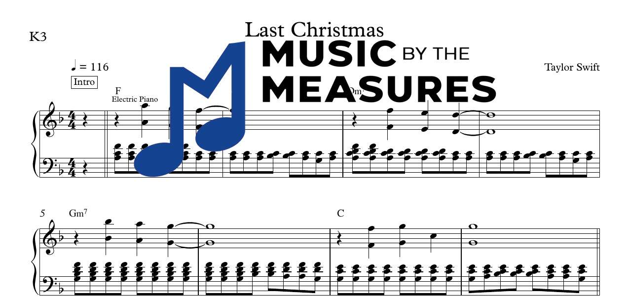 last-christmas-taylor-swift-keyboard-sheet-music-preview Last Christmas by Taylor Swift accurate keyboard sheet music transcription preview
