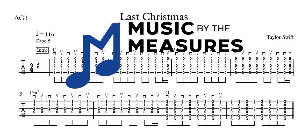 last-christmas-taylor-swift-strum-guitar-sheet-music-preview Last Christmas by Taylor Swift accurate arrangement strum guitar sheet music preview