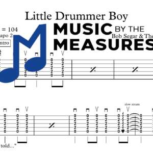 Little Drummer Boy by Bob Seger accurate arrangement strum guitar sheet music preview