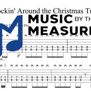 Rockin' Around the Christmas Tree by Miley Cyrus accurate lead guitar sheet music transcription preview