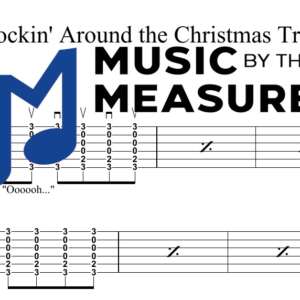 Rockin' Around the Christmas Tree by Miley Cyrus accurate arrangement strum guitar sheet music preview