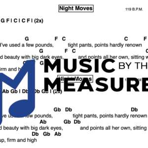 Lead Sheet for "Night Moves" by Bob Seger & The Silver Bullet Band 