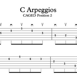 Lead Guitar Tablature for "C Arpeggios Position 2"