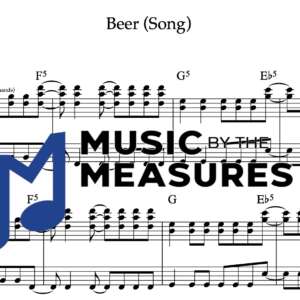 Keyboard Sheet Music for "Beer (Song)" by Mustard Plug