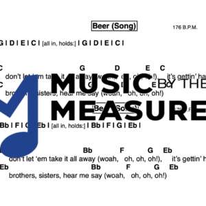 Lead Sheet for "Beer (Song)" by Mustard Plug