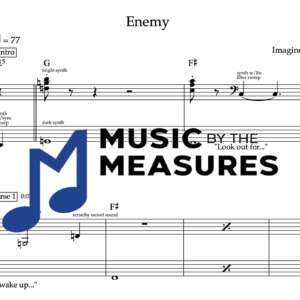 Keyboard Sheet Music for "Enemy" by Imagine Dragons & JID
