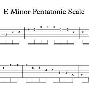 Lead Guitar Tablature for "Em Pentatonic Scales"