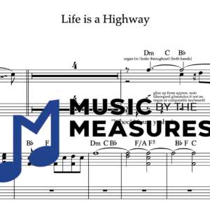 Keyboard Sheet Music for "Life is a Highway" by Rascal Flatts