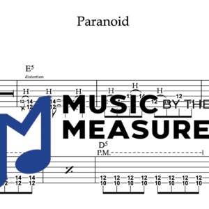 Rhythm Guitar Tablature for "Paranoid" by Black Sabbath