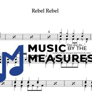 Drum Sheet Music for "Rebel Rebel" by David Bowie