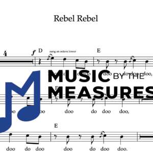 Melody Sheet Music for "Rebel Rebel" by David Bowie
