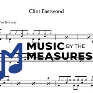 Drum Sheet Music for "Clint Eastwood" by the Gorrilaz