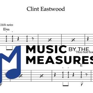 Lead Guitar Tablature for "Clint Eastwood" by the Gorrilaz