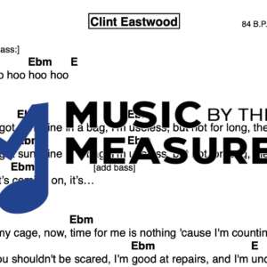 Lead Sheet for "Clint Eastwood" by the Gorrilaz