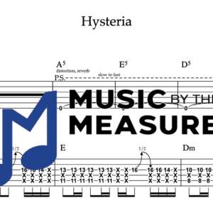 Lead Guitar Tablature for "Hysteria" by Muse