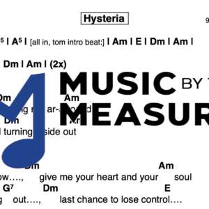 Lead Sheet for "Hysteria" by Muse