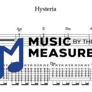 Strum Guitar Tablature for "Hysteria" by Muse
