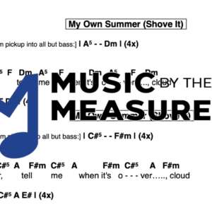 Lead Sheet for "My Own Summer (Shove It)" by Deftones
