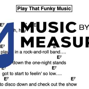 Lead Sheet for "Play That Funky Music" by Wild Cherry