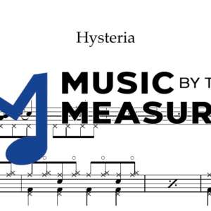 Hysteria drums sheet music preview – Muse accurate transcription