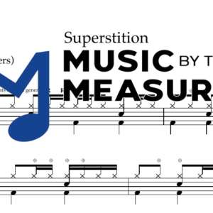 Superstition by Stevie Wonder accurate drums sheet music transcription preview