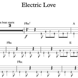 Bass Guitar Tablature for "Electric Love" by BØRNS