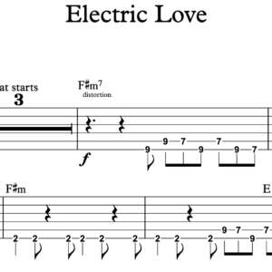 Lead Guitar Tablature for "Electric Love" by BØRNS
