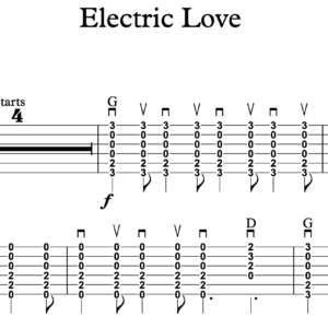 Strum Guitar Tablature for "Electric Love" by BØRNS