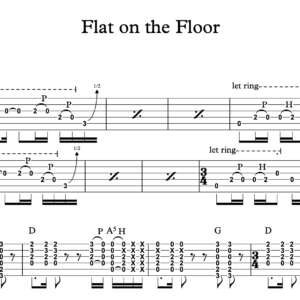 Lead Guitar Tablature for "Flat on the Floor" by Lauren Alaina