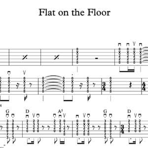 Strum Guitar Tablature for "Flat on the Floor" by Lauren Alaina