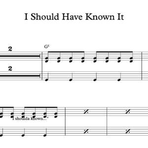 Keyboard Sheet Music for "I Should Have Known It" by Tom Petty