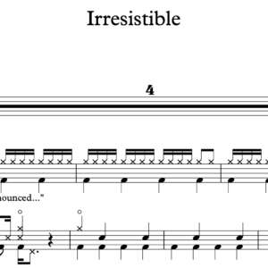 Drum Sheet Music for "Irresistible" by Fallout Boy