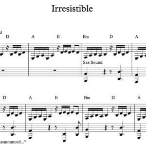 Keyboard Sheet Music for "Irresistible" by Fallout Boy
