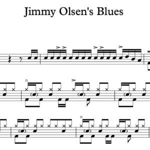 Drum Sheet Music for "Jimmy Olsen's Blues" by Spin Doctors