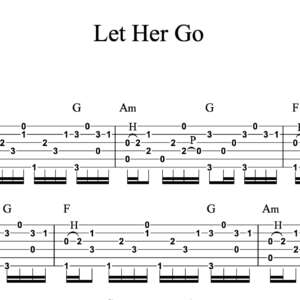 Lead Guitar Tablature for "Let Her Go" by Passenger 