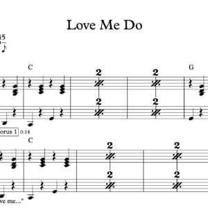 Keyboard Sheet Music for "Love Me Do" by The Beatles