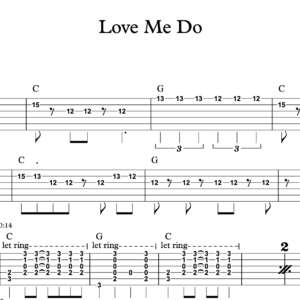 Lead Guitar Tablature for "Love Me Do" by The Beatles