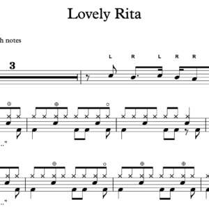Drum Sheet Music for "Lovely Rita" by The Beatles
