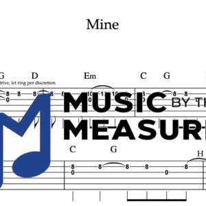 Lead Guitar Tablature for "Mine" by Taylor Swift