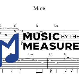 Rhythm Guitar Tablature for "Mine" by Taylor Swift