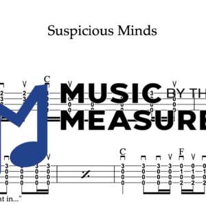 Ukulele Tablature for "Suspicious Minds" by Elvis Presley 