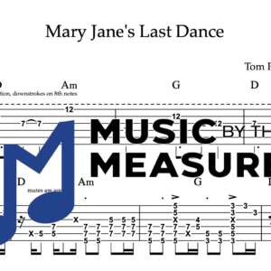 Lead Guitar Tablature for "Mary Jane's Last Dance" by Tom Petty