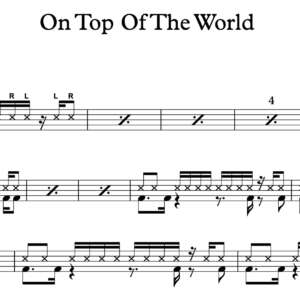 Drum Sheet Music for "On Top Of The World" by Imagine Dragons
